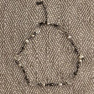 Silpada pearl and clear beaded necklace